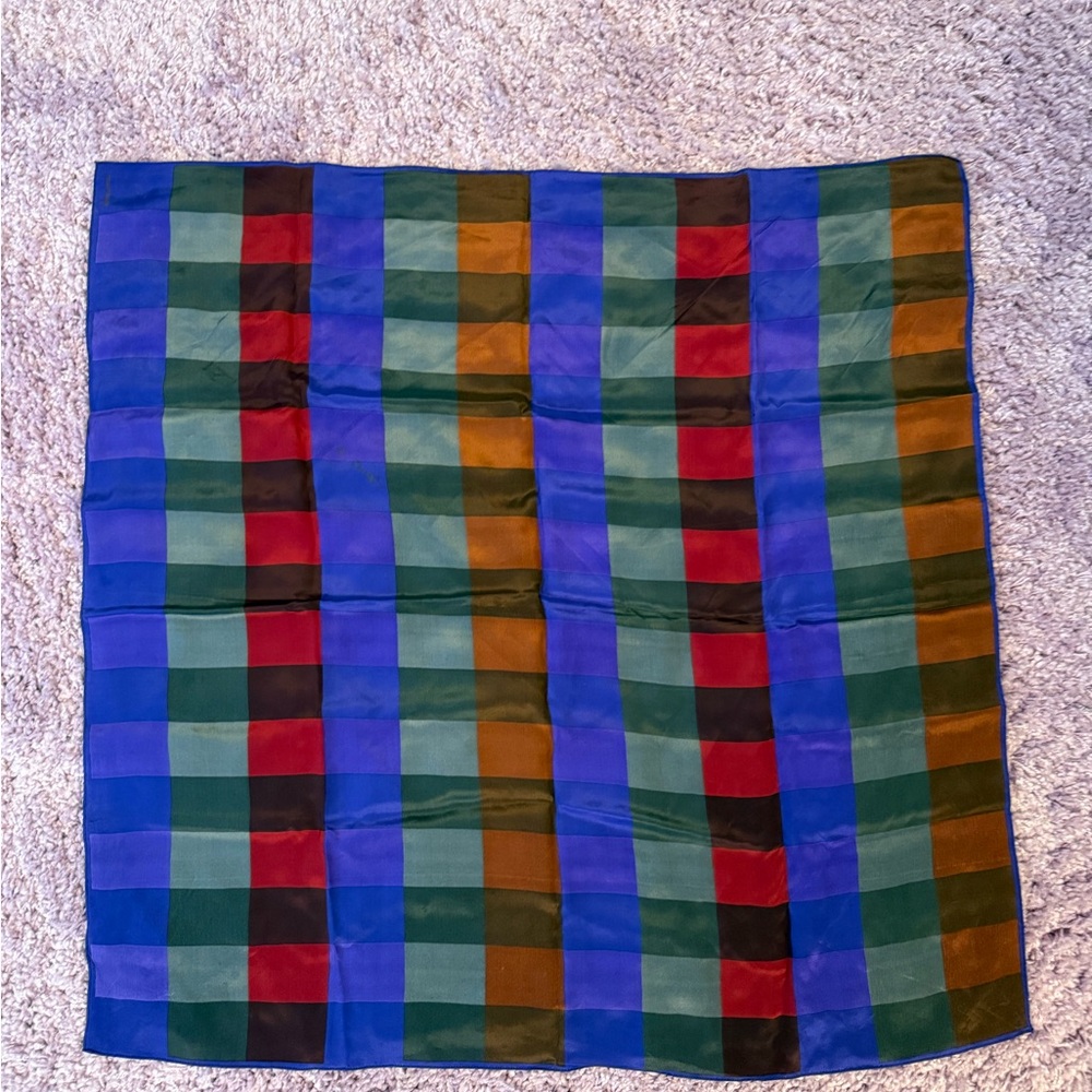 Ellen Tracy Multicolor Checkered Scarf